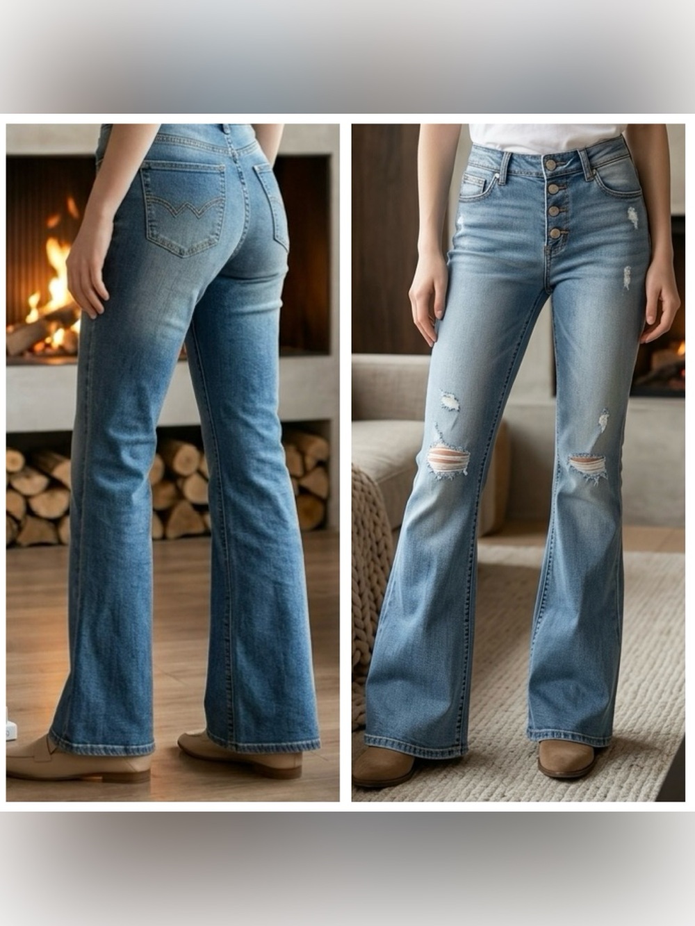 WallFlower Juniors Sz 3 Flirty Curvy Flare High Rise distressed button fly Jeans